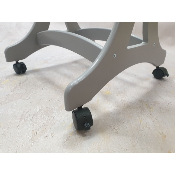 Stubenwagen Grau Gestell mit Rollen