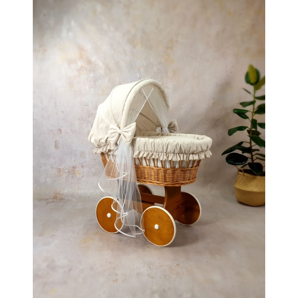 Stubenwagen mit Ausstattung beige
