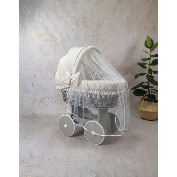 Stubenwagen mit Ausstattung beige