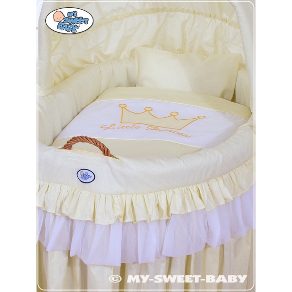 Stubenwagen mit Haube - Little Prince/Princess creme