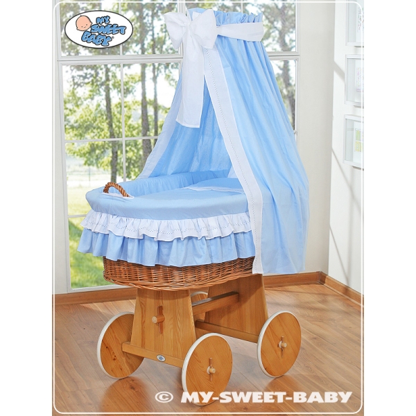 Stubenwagen mit Himmel Blau Bezug
