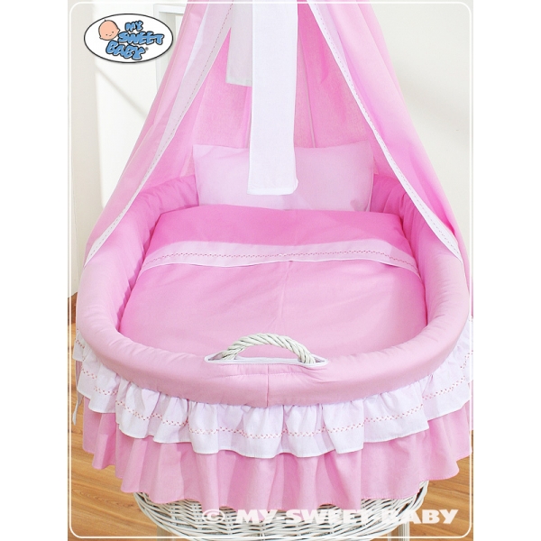 Rose Ausstattung Stubenwagen Weidenkorb Baby