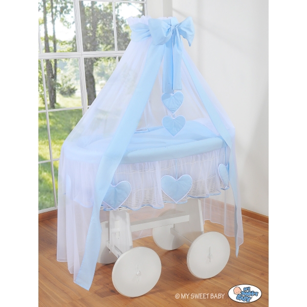 Stubenwagen mit Himmel Deluxe - Amelie blau