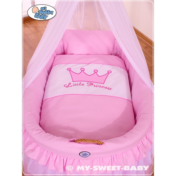 Pink Stubenwagen mit Himmel - Little Prince/Princess rosa für Mädchen