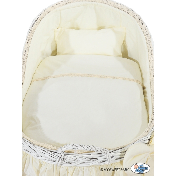 Stubenwagen mit Weidenhaube Carina - Creme
