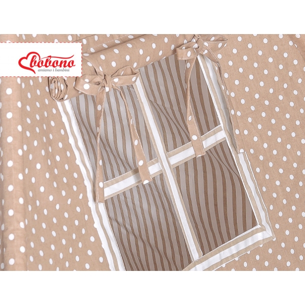 Teepee Kinder Spielzelt + Schmuckfedern GRATIS! - Braun-Punktemuster/beige gestreift