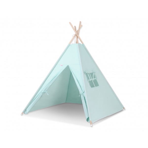 Teepee Kinderspiel-Zelt + Schmuckfedern GRATIS! - minze