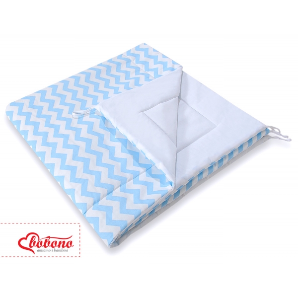 Teepee  Kinder Spielzelt + Schmuckfedern GRATIS! - Chevron blau