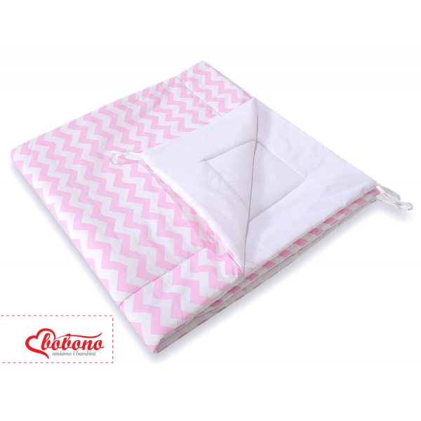 Teepee Zelt Kinder + Schmuckfedern GRATIS! - Chevron rosa