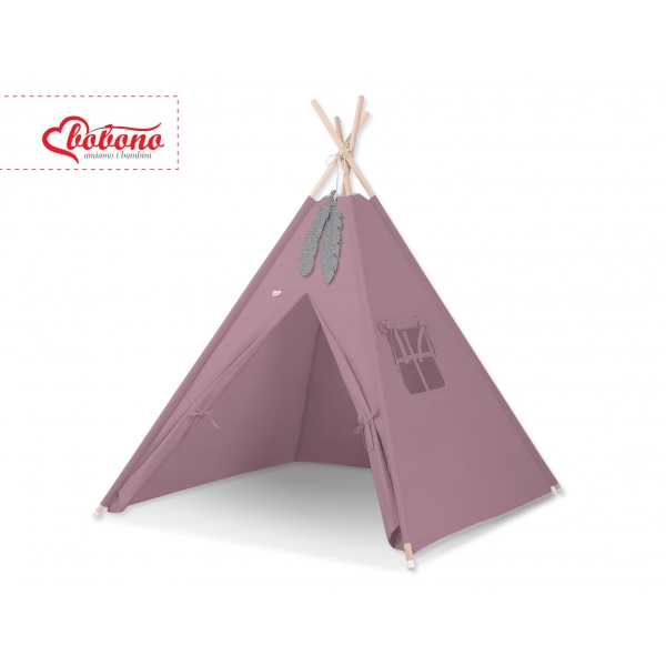 Teepee Kinder Spielzelt + Schmuckfedern GRATIS!- pastellviolett