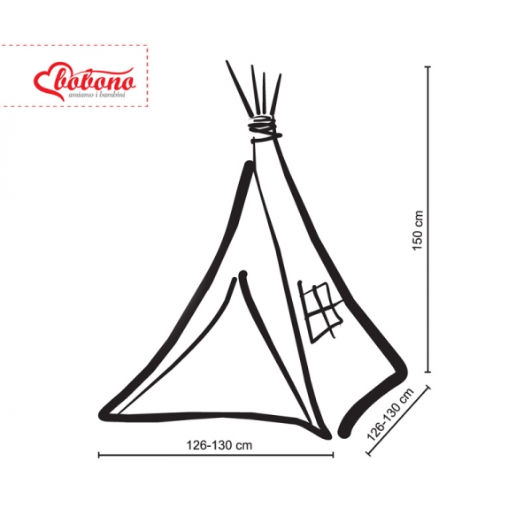 Teepee Kinder Spielzelt + Schmuckfedern GRATIS!- pastellviolett
