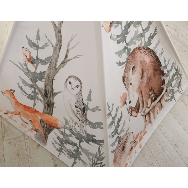 Tipi-Zelt PREMIUM Forest Tales mit Kissen Set