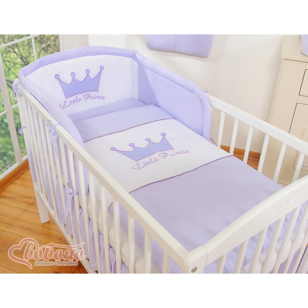 Universal Babybett Kopfschutz - Little Prince/Princess lila