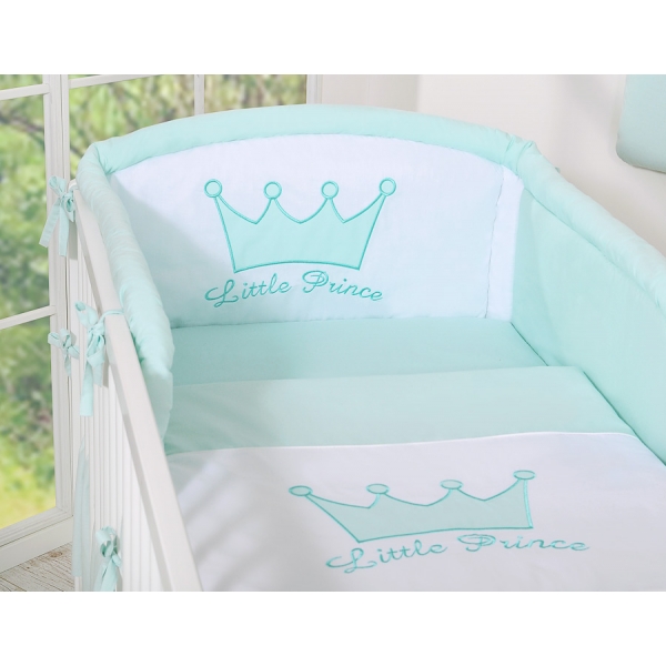 Universal Babybett Kopfschutz - Little Prince/Princess minze