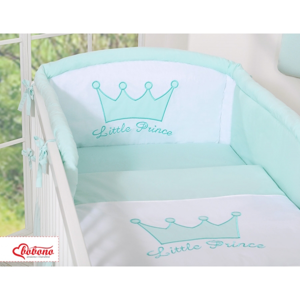 Universal Babybett Kopfschutz - Little Prince/Princess minze
