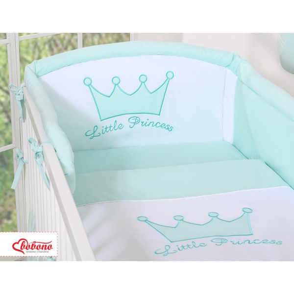 Universal Babybett Kopfschutz - Little Prince/Princess minze