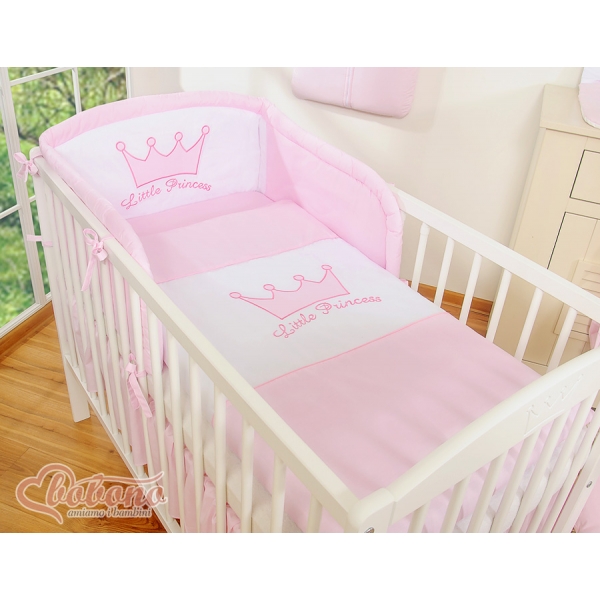 Universal Babybett Kopfschutz - Little Prince/Princess rosa