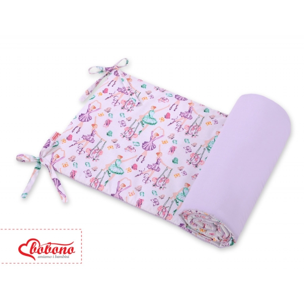 Universal Bettumrandung für Babybett -  Ballerinen lila