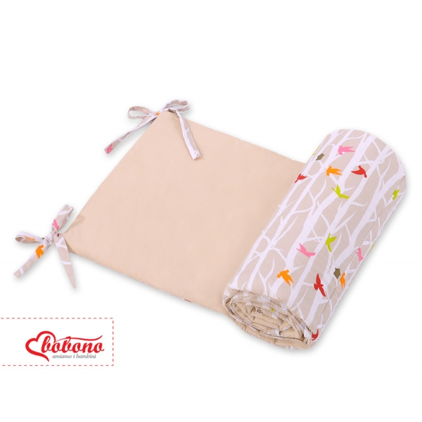 Universal Bettumrandung für Babybett - Bäume beige