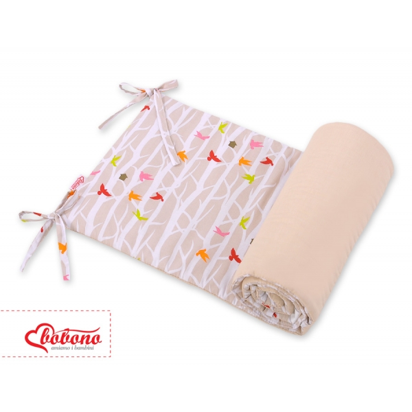 Universal Bettumrandung für Babybett - Bäume beige