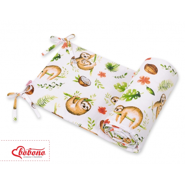 Universal Bettumrandung für Babybett - Faultiere beige