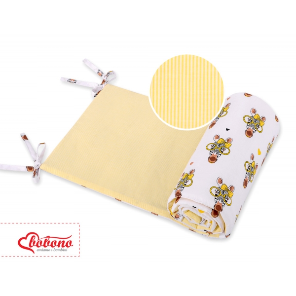 Universal Bettumrandung für Babybett - gelbe Zebras