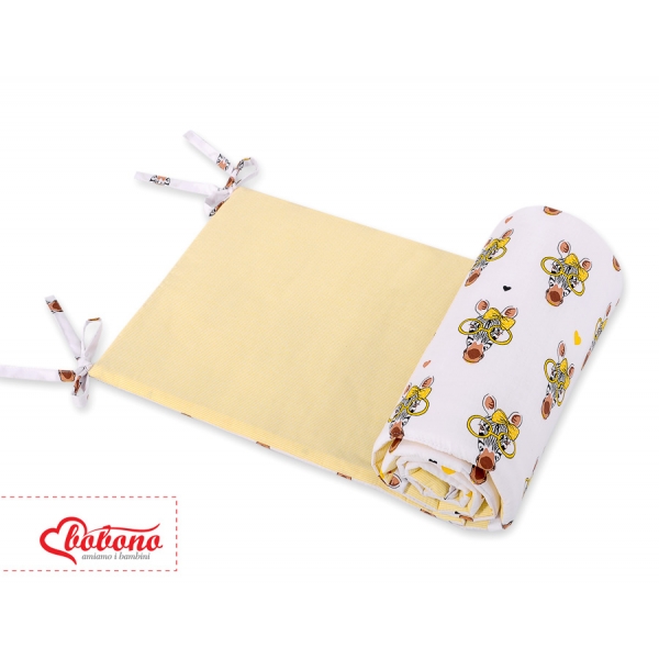 Universal Bettumrandung für Babybett - gelbe Zebras