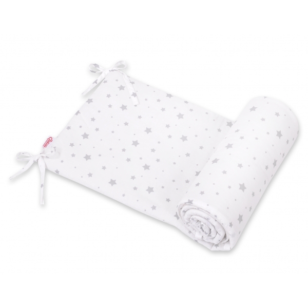 Universal Bettumrandung für Babybett - Mini Sternchen grau