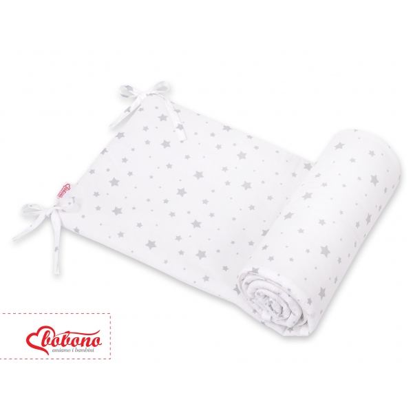 Universal Bettumrandung für Babybett - Mini Sternchen grau