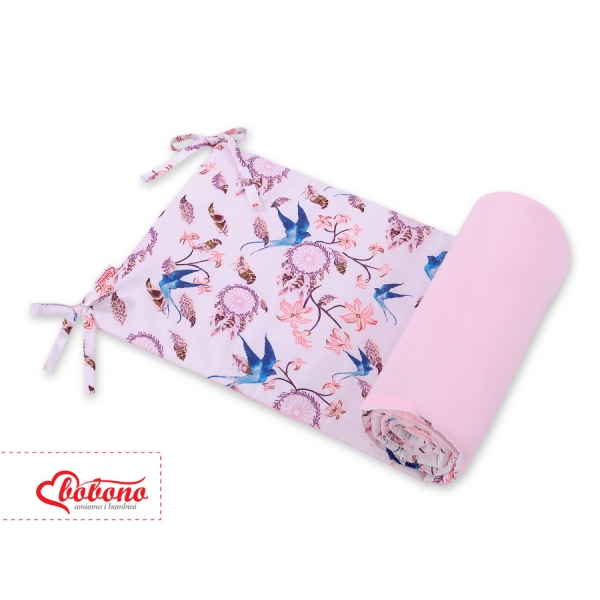 Universal Bettumrandung für Babybett - Schwalben blau