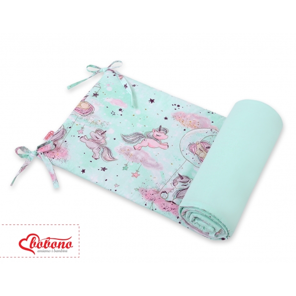 Universal Bettumrandung für Babybett - unicorn mint