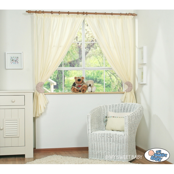 Vorhänge für Babyzimmer - Gute Nacht braun