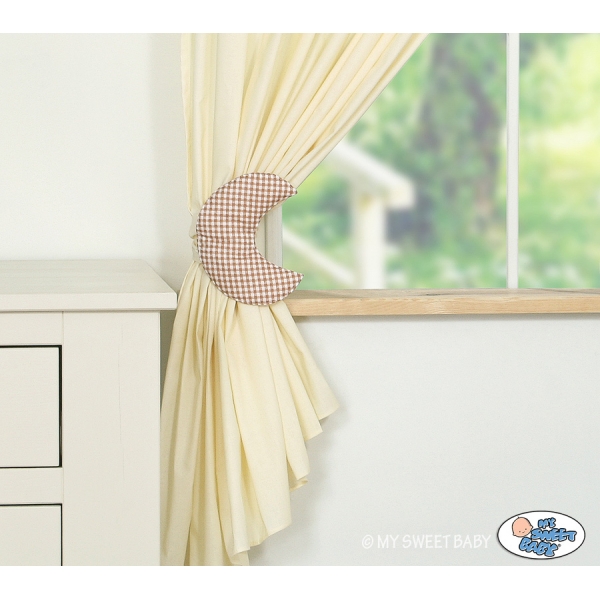 Vorhänge für Babyzimmer - Gute Nacht braun