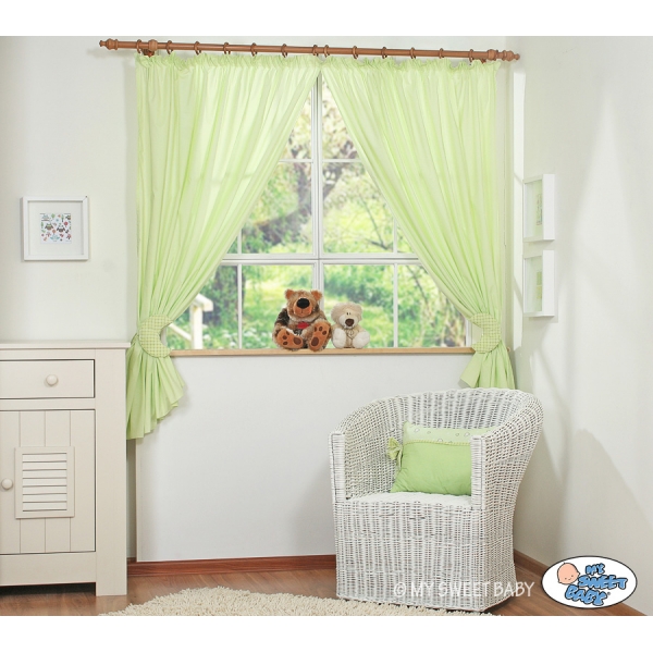 Vorhänge für Babyzimmer - Gute Nacht grün