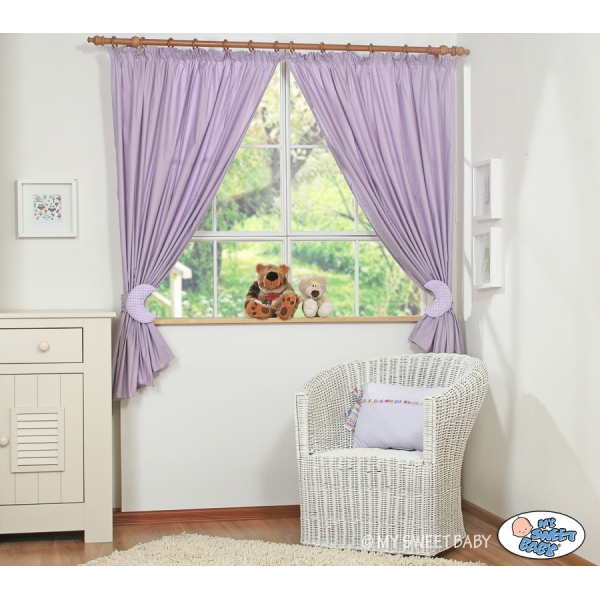 Vorhänge für Babyzimmer - Gute Nacht lila