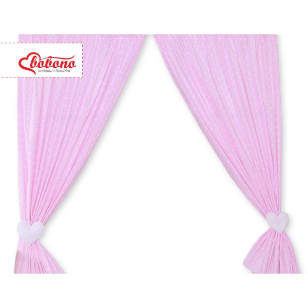 Vorhänge für Babyzimmer - Hängende Herzen Rosa-Punktemuster