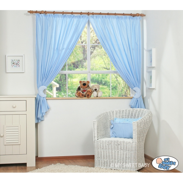 Vorhänge für Kinderzimmer - Gute Nacht blau