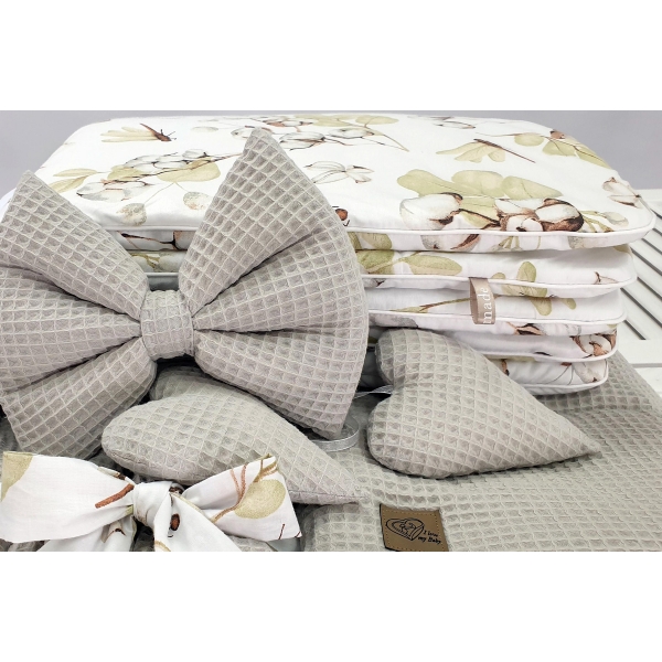 Waffel Rosa Bettwäsche Set für Korb für Babys