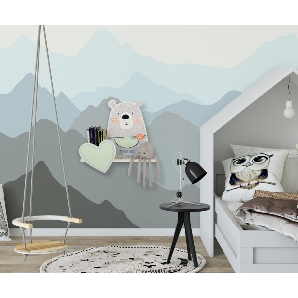 Wandregal für das Kinderzimmer - Teddybär- Boy