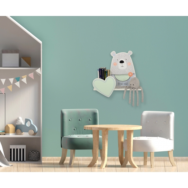 Wandregal für das Kinderzimmer - Teddybär- Boy