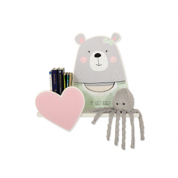 Wandregal für das Kinderzimmer - Teddybär- Girl