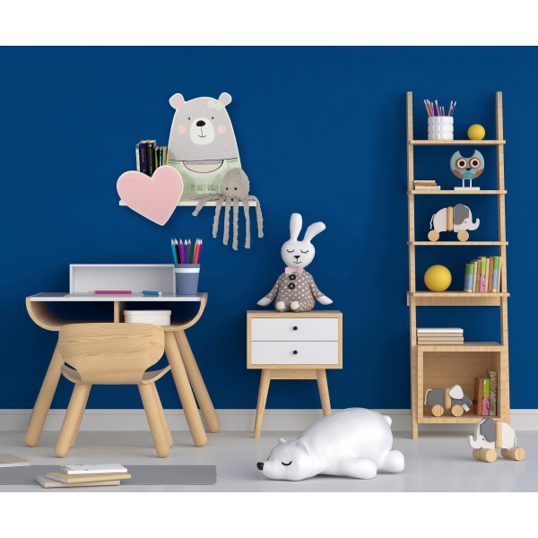 Wandregal für das Kinderzimmer - Teddybär- Girl