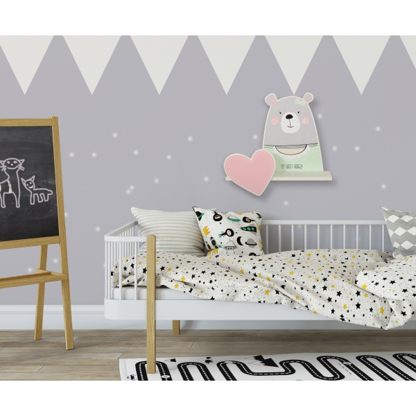 Wandregal für das Kinderzimmer - Teddybär- Girl
