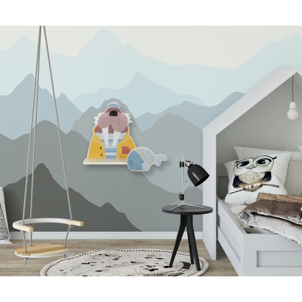 Wandregal für das Kinderzimmer - Walross