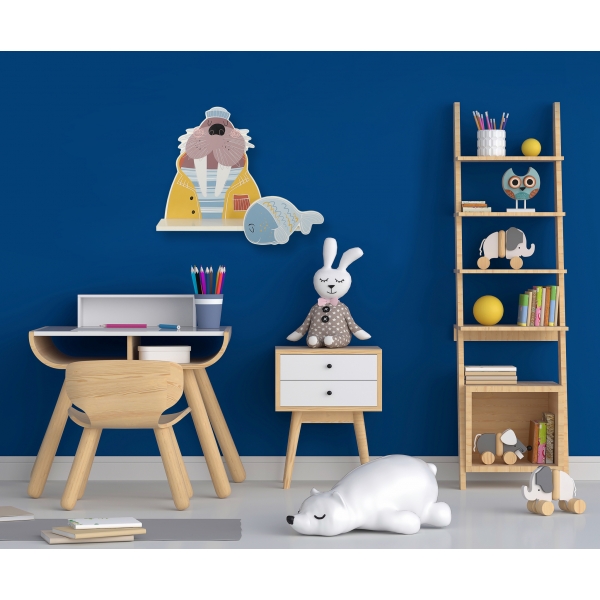 Wandregal für das Kinderzimmer - Walross
