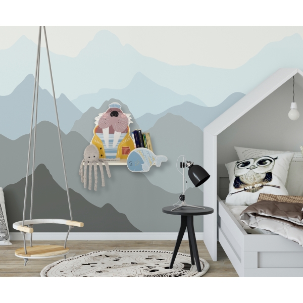 Wandregal für das Kinderzimmer - Walross