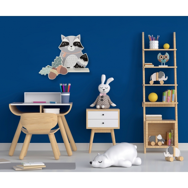 Wandregal für das Kinderzimmer - Waschbär