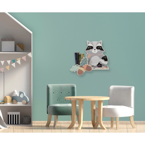 Wandregal für das Kinderzimmer - Waschbär