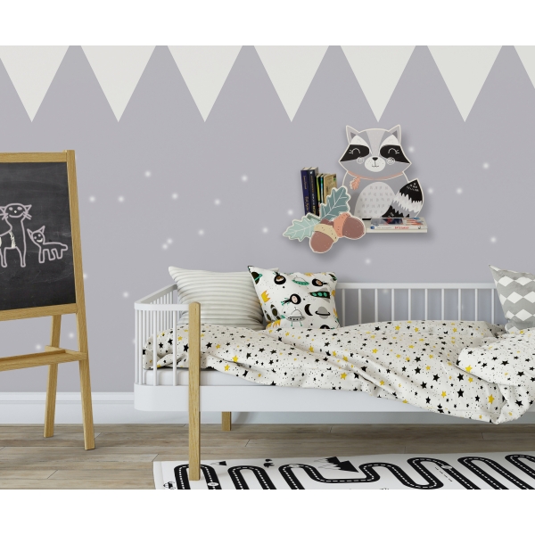 Wandregal für das Kinderzimmer - Waschbär