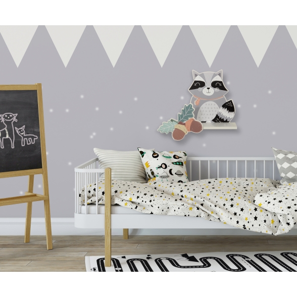 Wandregal für das Kinderzimmer - Waschbär